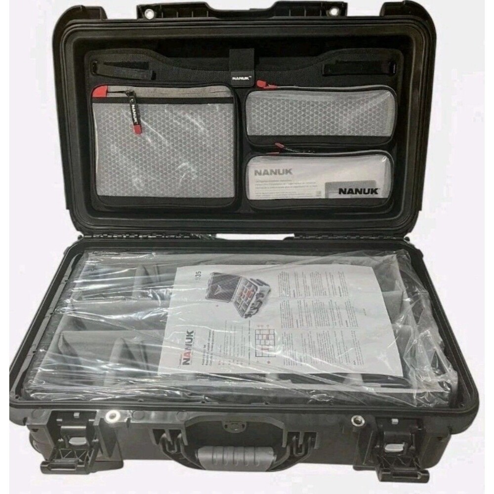 Nanuk 935 Pro Photo Kit BLACK Waterproof Hard Case with Padded Dividers/Lid